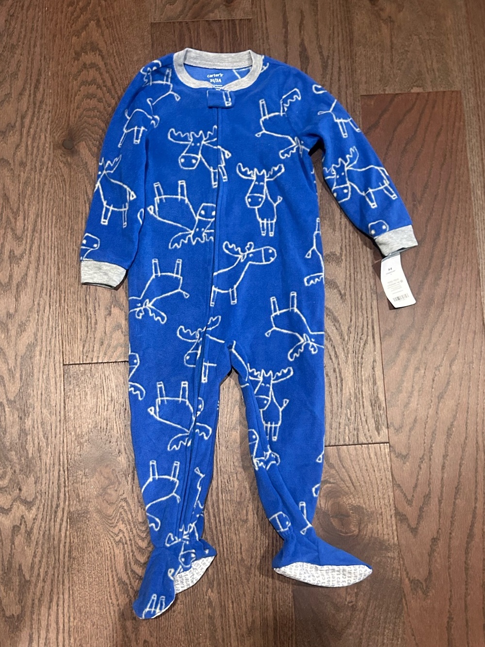 NWT Carter's Size 3T Boy's Fleece One Piece Sleeper Pyjamas